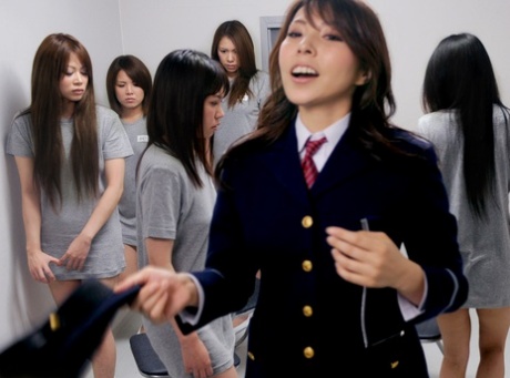 Lusty female Japanese inmates show off their sex skills in a compilation