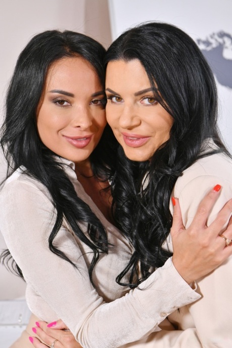 Busty MILFs with big tits Anissa Kate and Ania Kinski share a lucky guy's dick